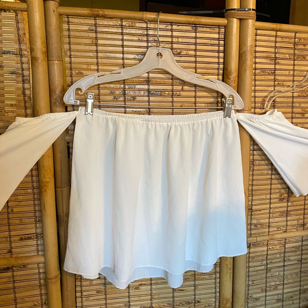White Off The Shoulder Shirt